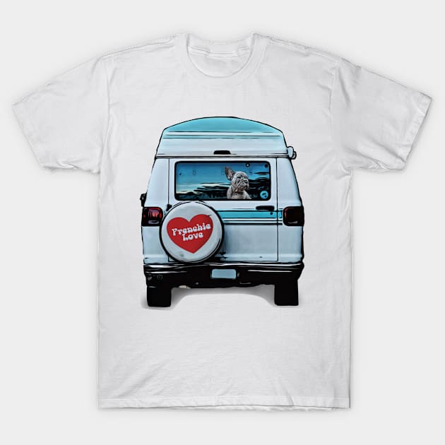 French Bulldog In Campervan T-Shirt by NikkiBear67